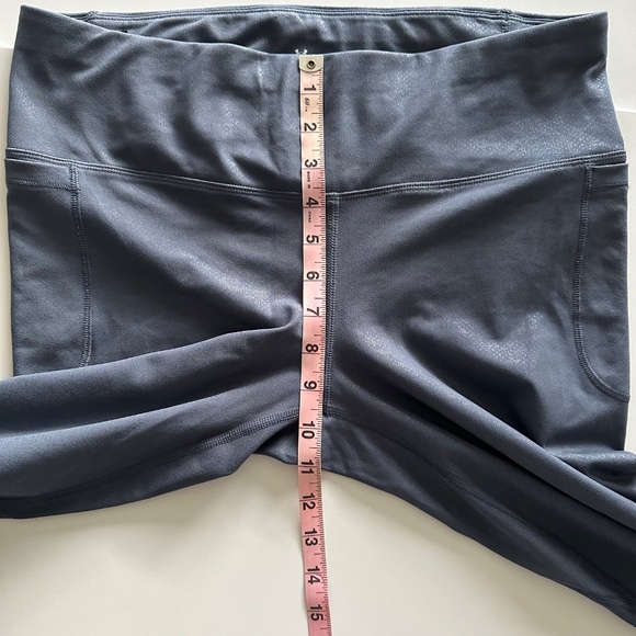 Under Armour Blue/Silver Motion Gloss Leggings Size XL - Picture 8 of 12